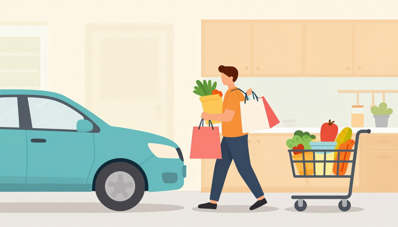 買い物の回数を減らす方法｜まとめ買いが続かないのは、運ぶからです